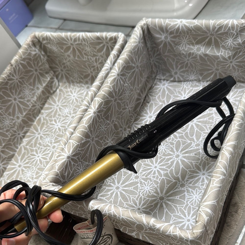 Gold and Black Curling Iron- juicy couture